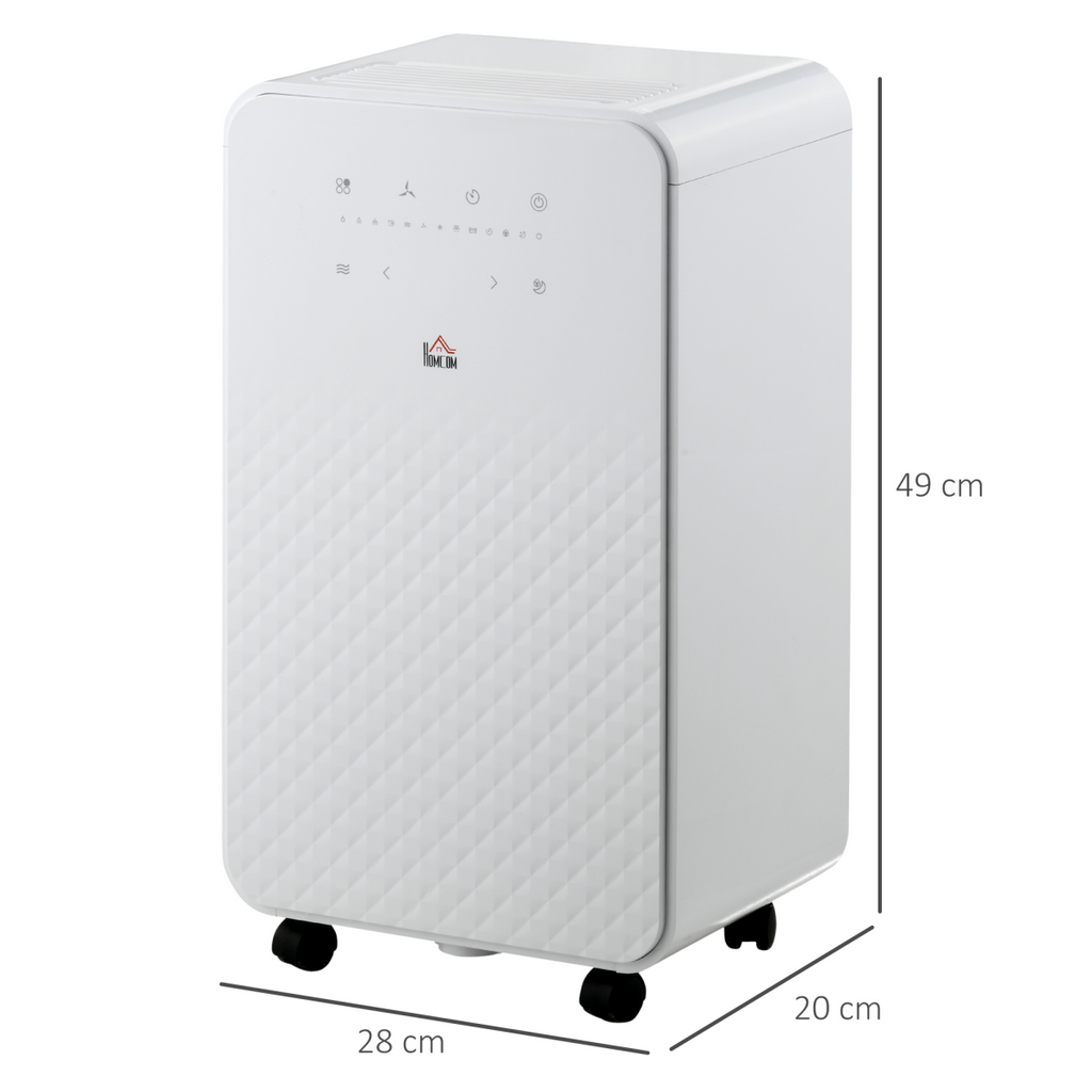 HOMCOM 10L Portable Quiet Dehumidifier with Air Purifier, Timer & 5 Modes (HTML)