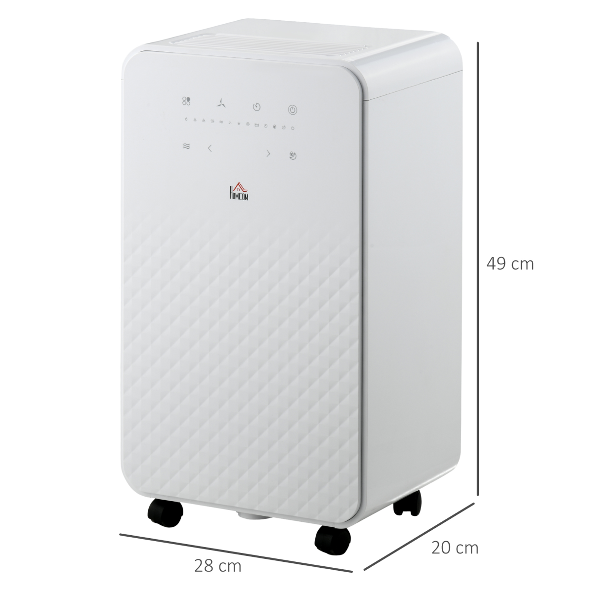 HOMCOM 10L Portable Quiet Dehumidifier with Air Purifier, Timer & 5 Modes (HTML)