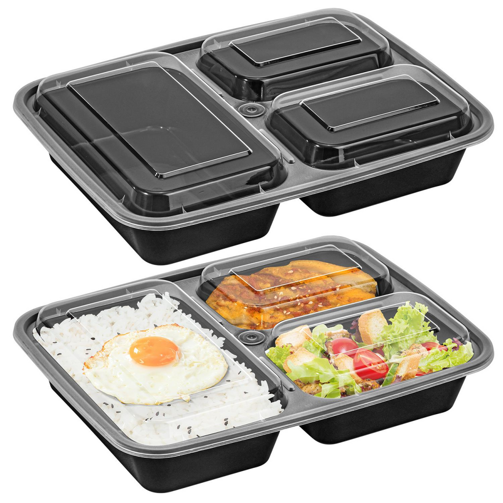 VINSANI 10-Pack 3-Compartment Meal Prep Containers (1010425) - HTML