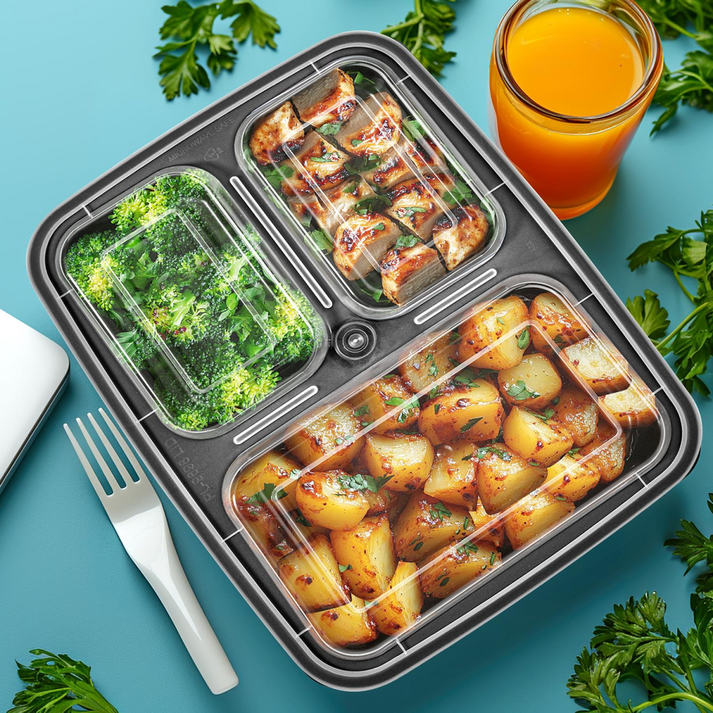 VINSANI 10-Pack 3-Compartment Meal Prep Containers (1010425) - HTML