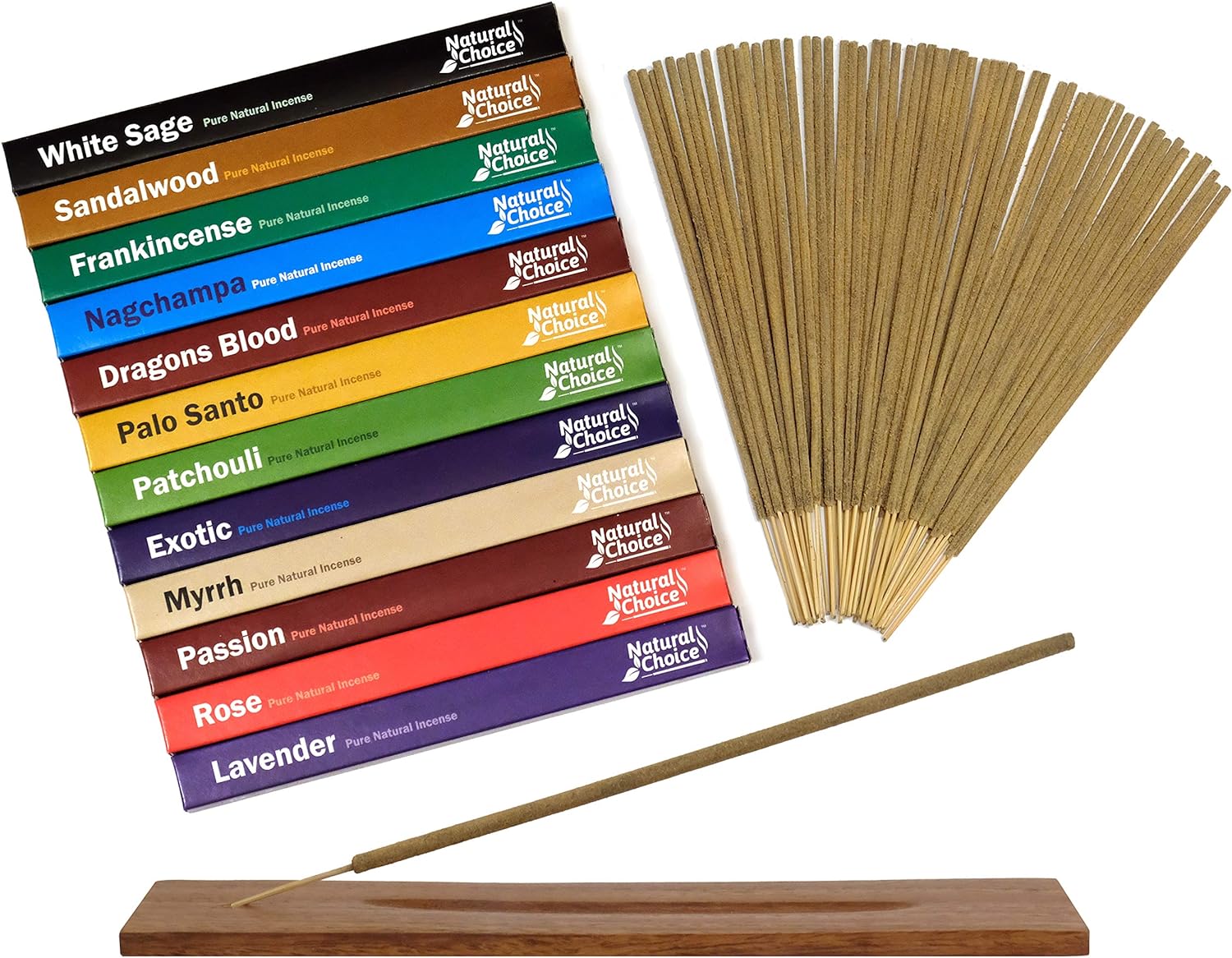 12-Pack Natural Herbal Incense Gift Set w/ Burner & Cozy Aromatherapy Blend HTML