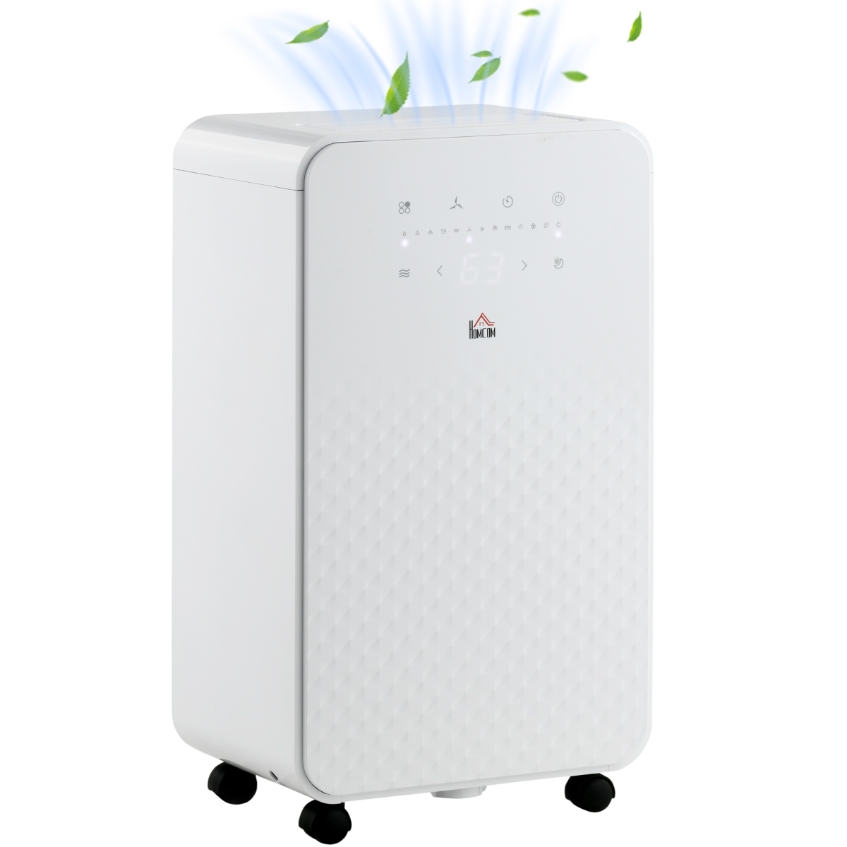 HOMCOM 10L Portable Quiet Dehumidifier with Air Purifier, Timer & 5 Modes (HTML)